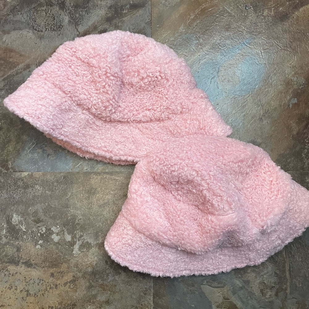 Mama and Me GAP Soft Pink Fuzzy Hats